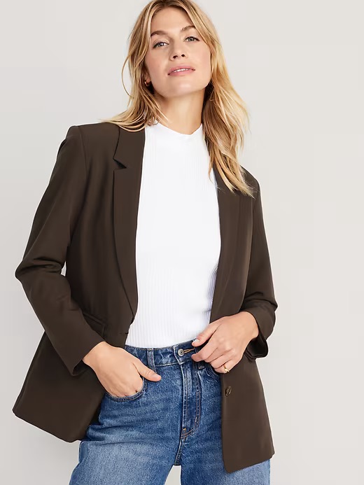Dark Brown Blazer - Tall/Long Length